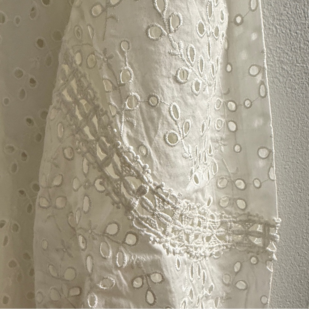 Sezane White Eyelet Blouse - Picture 7 of 10
